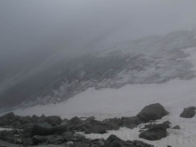 Blick auf den Gletscher unter dem Atterkarjöchl