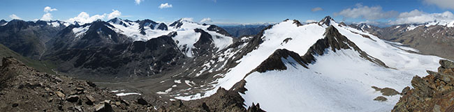 Panorama vom Seykogel Richtung Similaun