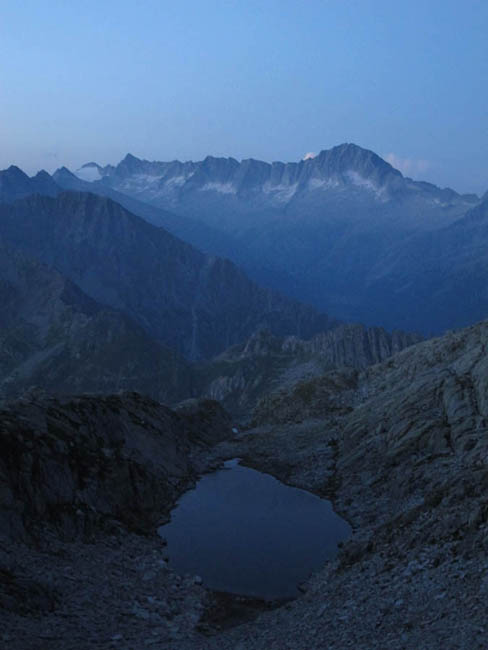 Abendstimmung hinter dem Rifuio Maria e Franco