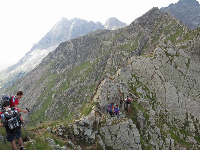 Wanderung auf dem Grat vor dem Monte Marosso